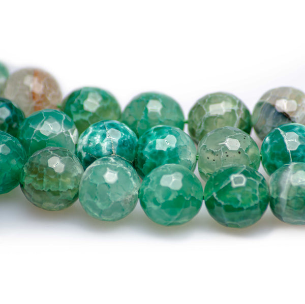 Achat-Perle Agate facettiert grün gefärbt 16mm Loch 2mm 1 Stück