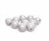 Effektperlen weiß holografischer Schimmer 14mm 10 Stück