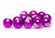 Wachs-Glasperle magenta metallic 12mm 14 Stück