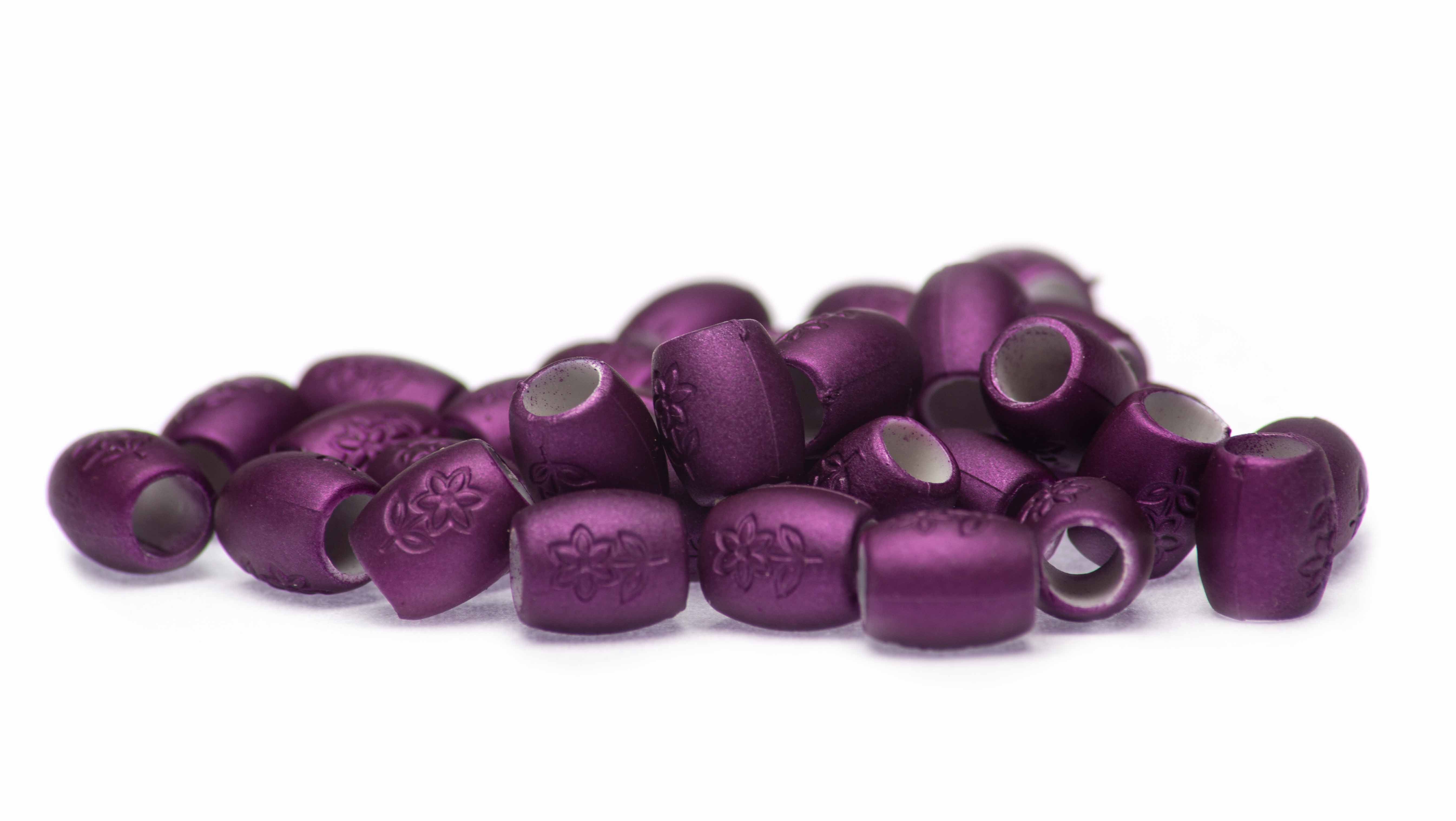 Acryl-Walze Walzenperle Großloch 9x5mm lila metallic 35 Stück