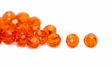 Glasschliffperlen rund 8mm orange 25 Stück