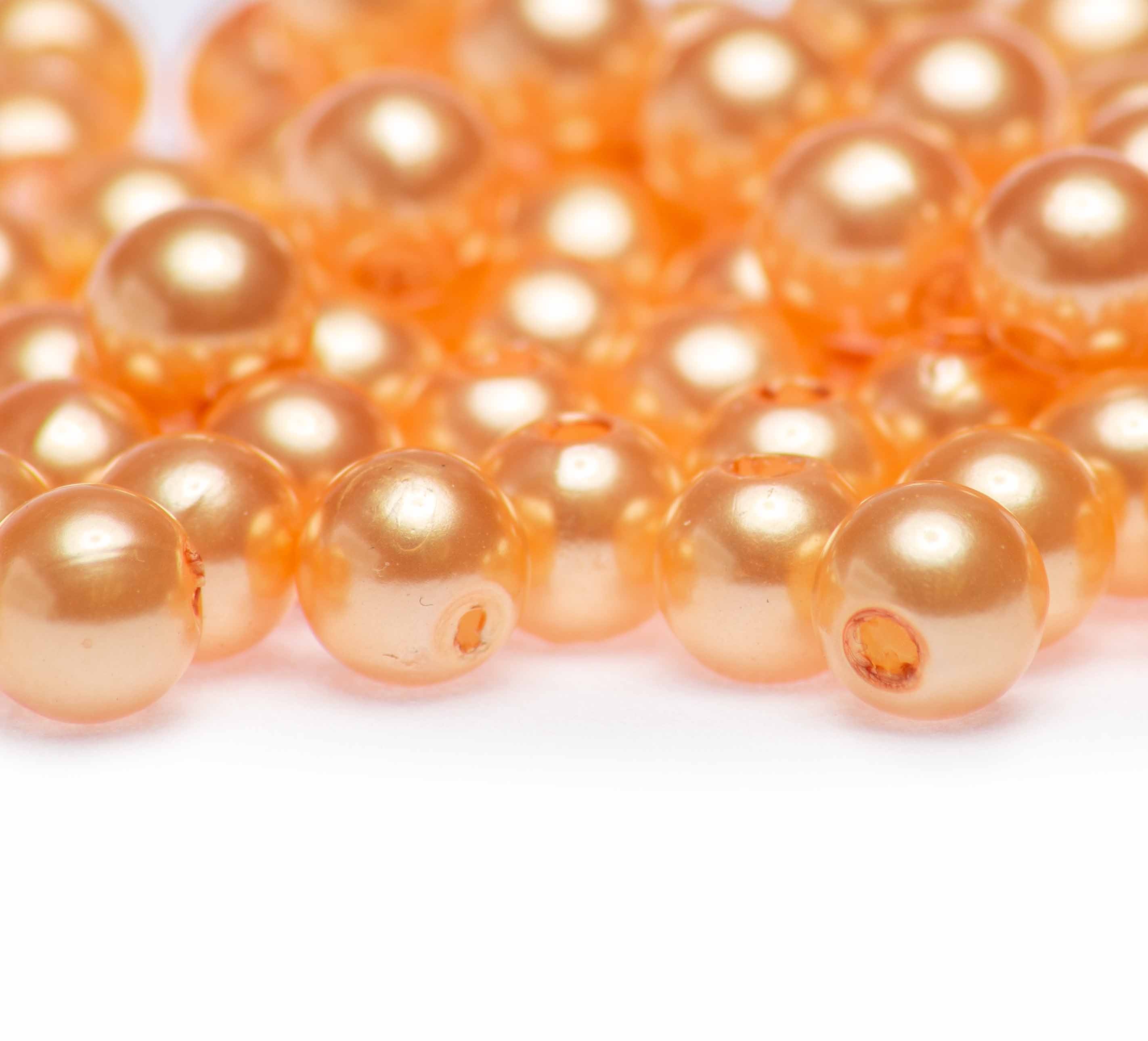 Wachsperlen 8mm pfirsich 60 Stück