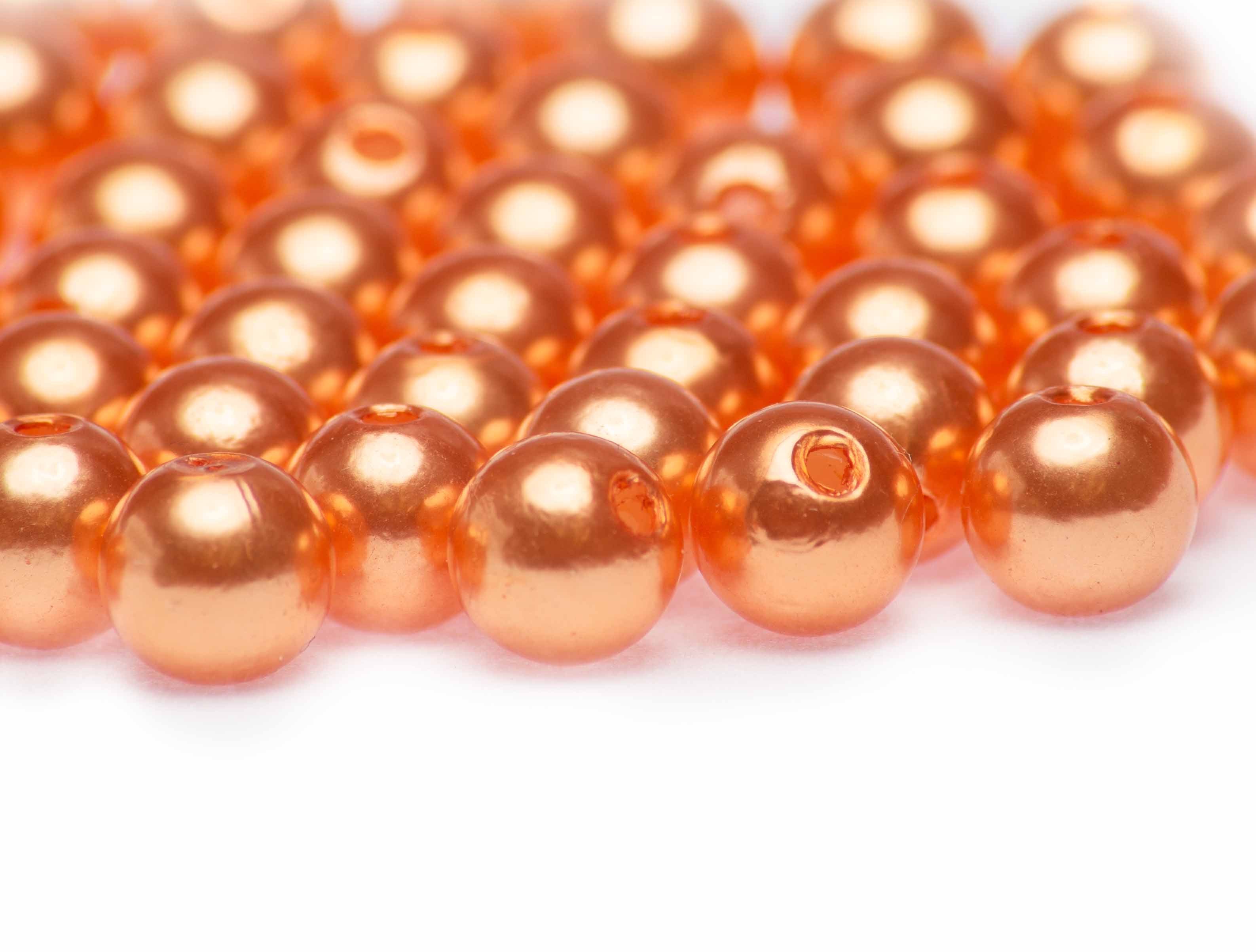 Wachsperlen 8mm orange 60 Stück