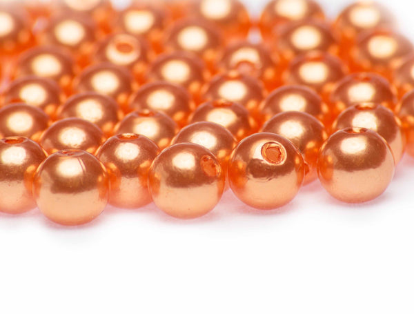 Wachsperlen 8mm orange 60 Stück
