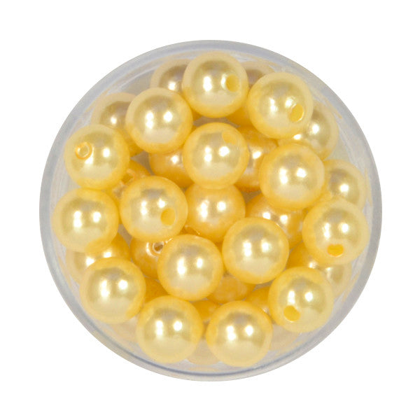 Wachsperlen 8mm gelb 60 Stück