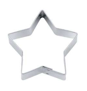Ausstechform Stern 5-zackig, 5,5cm, Weißblech Ausstecher