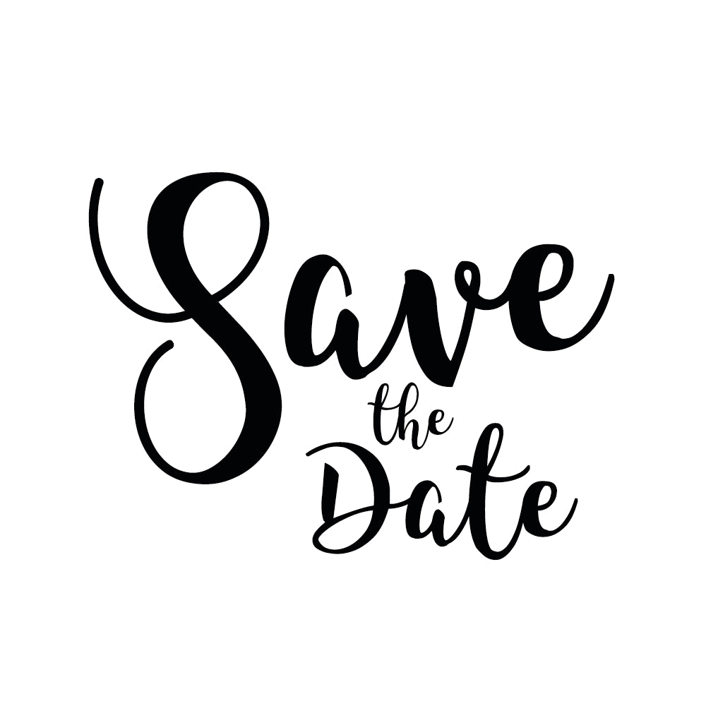 Butterer Gummistempel Save the Date Holzgriff 6,5x5cm