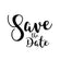 Butterer Gummistempel Save the Date Holzgriff  6,5x5cm