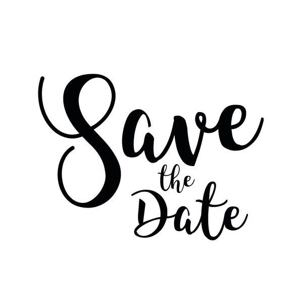 Butterer Gummistempel Save the Date Holzgriff  6,5x5cm
