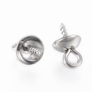 Schrauböse für Schmuckanhänger Edelstahl 10x8mm 5 Stück/Pkg.