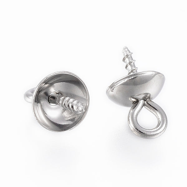Schrauböse für Schmuckanhänger Edelstahl 10x8mm 5 Stück/Pkg.