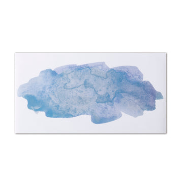 Wachsmotiv Watercolor blau Wasserfarben-Fleck 9x16,5cm 1 Stück