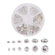Rondell-Set Messing Strass-Abstandshalter silber 8x2cm 120 Stück.