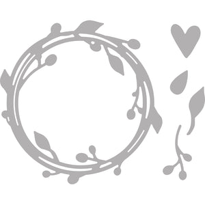 Stanzschablone Blätterkranz 7,5cm 100% Stahl