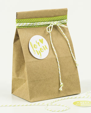 Papier-Bodenbeutel Kraftpapier 12x6x21cm 25 Stück lebensmittelecht