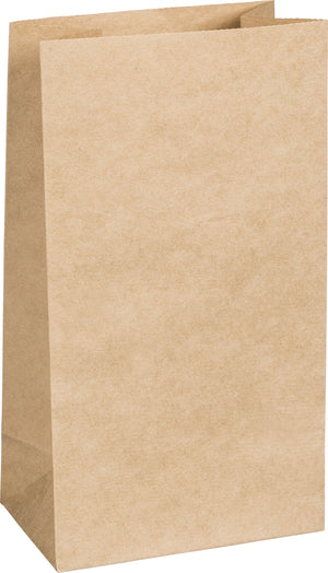 Papier-Bodenbeutel Kraftpapier 12x6x21cm 25 Stück lebensmittelecht