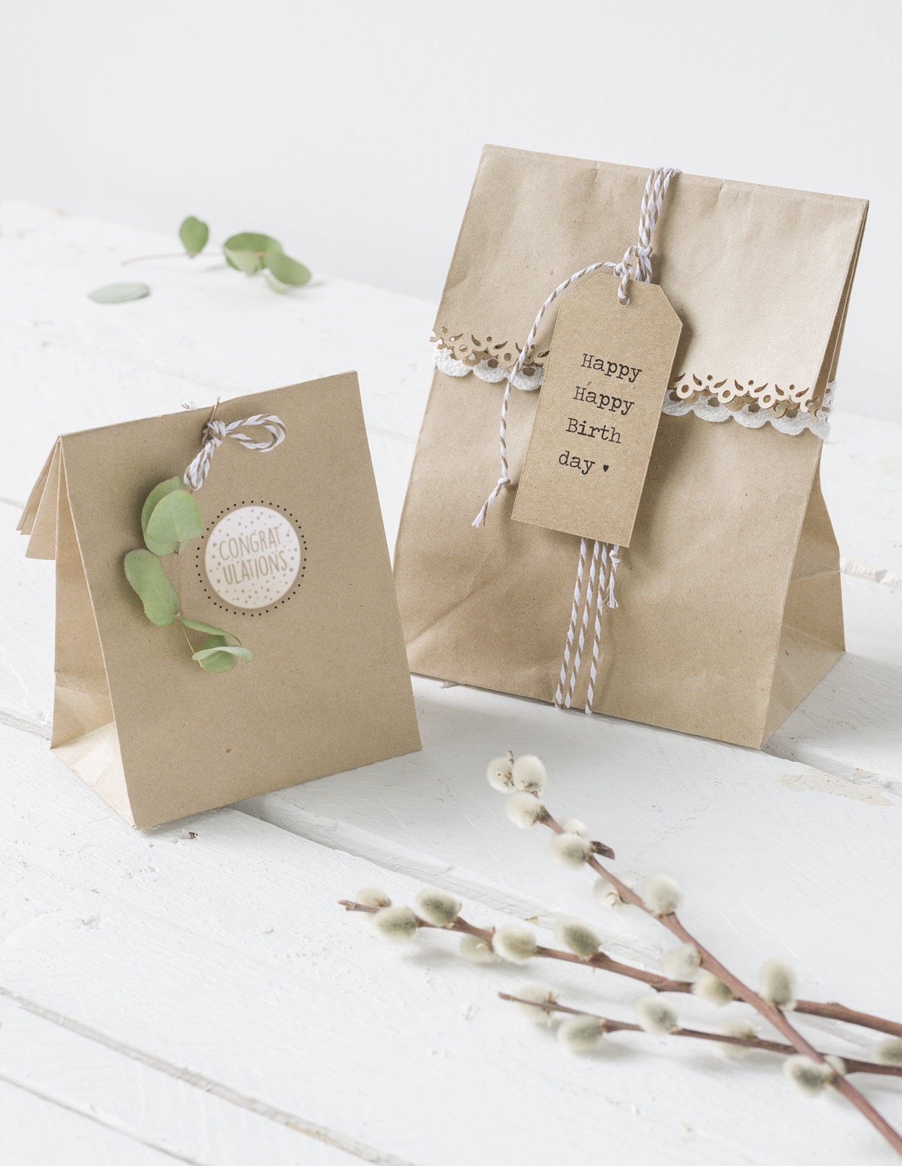 Papier-Bodenbeutel Kraftpapier 12x6x21cm 25 Stück lebensmittelecht