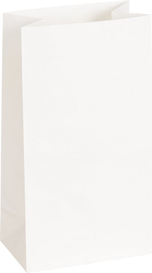 Papier-Bodenbeutel weiss 12x6x21cm 25 Stück lebensmittelecht