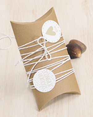 Geschenkboxen Kraftpapier natur 18,5x9cm 6 Stück