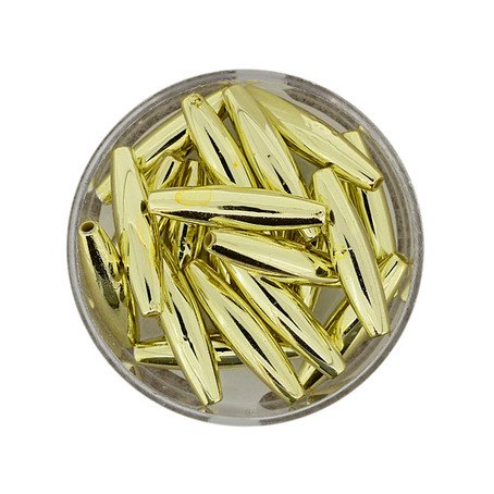 Wachsperle Olive lang 5x20mm, 20 Stück/Dose,