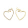 Herz-Anhänger Rhinestone Pendant hell-gold 28x21x5mm Loch 1,6mm 1