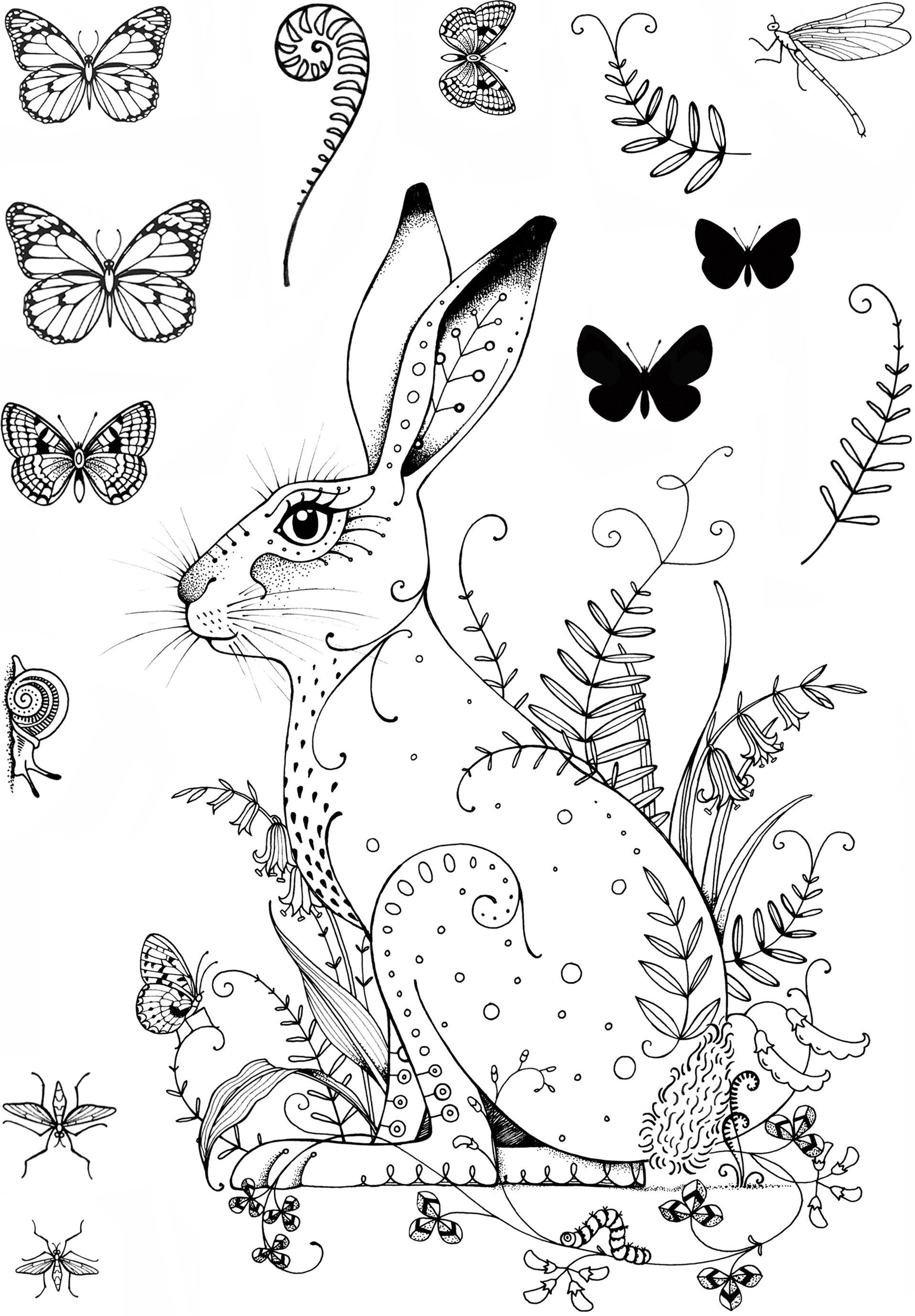 Creative Expressions Silikonstempel A5 Clear Stamp Pink Ink Meadow Hare