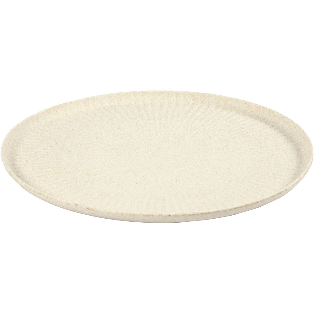 Bambus-Tablett/Platte aus Bambusfasern mit Faltenmuster 2x30cm