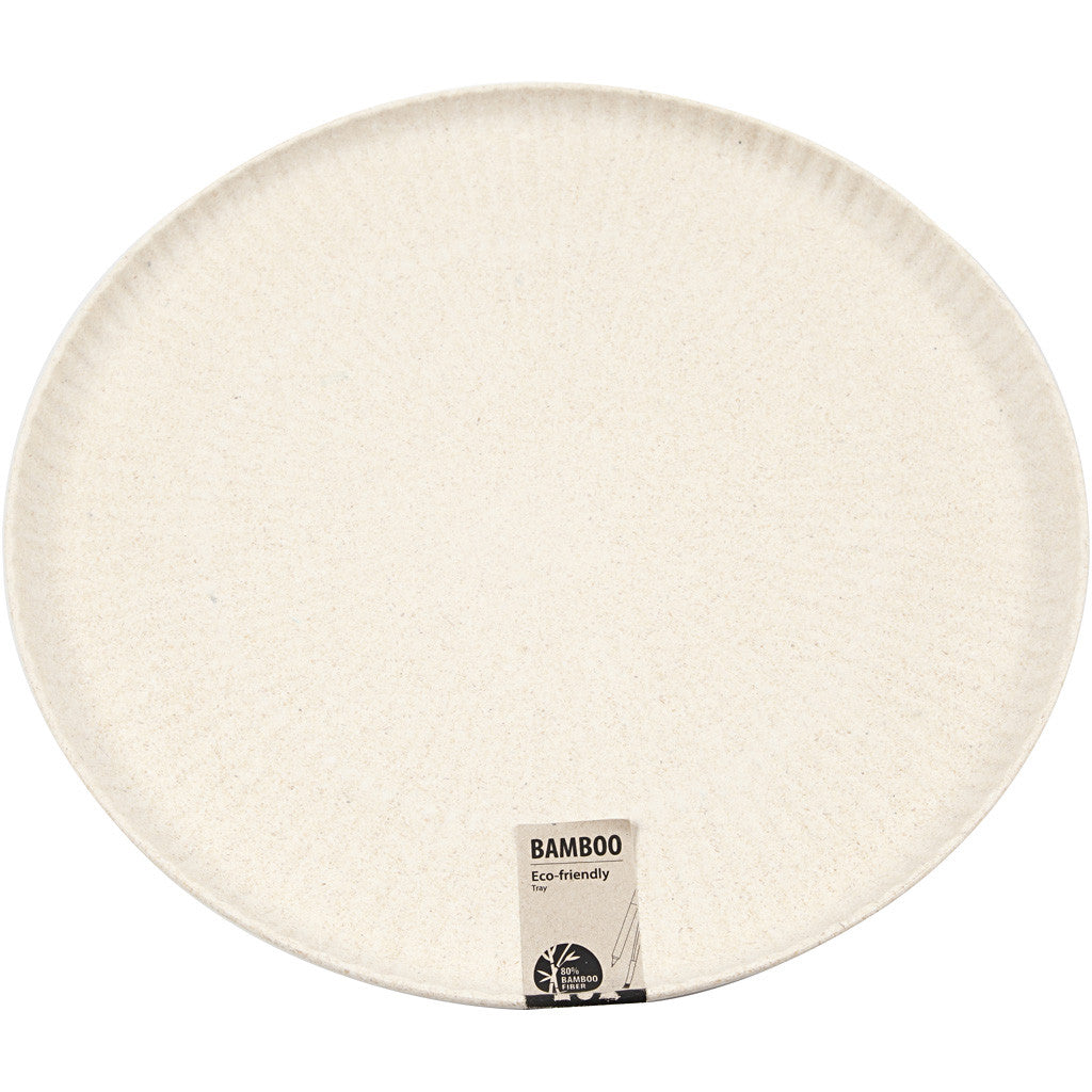 Bambus-Tablett/Platte aus Bambusfasern mit Faltenmuster 2x30cm