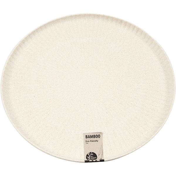 Bambus-Tablett/Platte aus Bambusfasern mit Faltenmuster 2x30cm