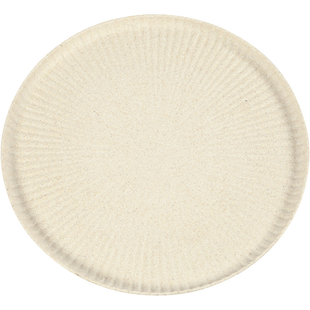 Bambus-Tablett/Platte aus Bambusfasern mit Faltenmuster 2x30cm