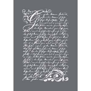 Siebdruck-Schablone Vintage Brief Lettering DIN A5 selbstklebend inkl. Rakel