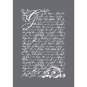 Siebdruck-Schablone Vintage Brief Lettering DIN A5 selbstklebend inkl. Rakel