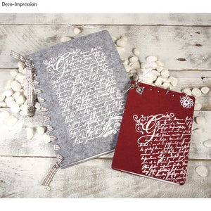Siebdruck-Schablone Vintage Brief Lettering DIN A5 selbstklebend inkl. Rakel