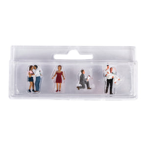 Kunststoff-Miniaturen verliebt...verheiratet 4x1,5-2,2cm