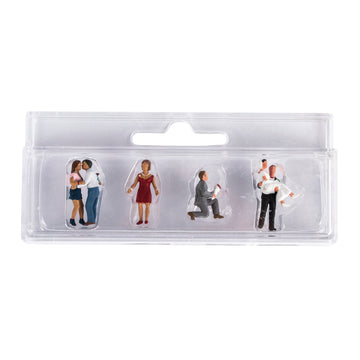 Kunststoff-Miniaturen verliebt...verheiratet 4x1,5-2,2cm