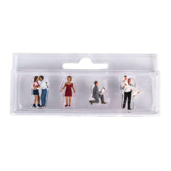 Kunststoff-Miniaturen verliebt...verheiratet 4x1,5-2,2cm
