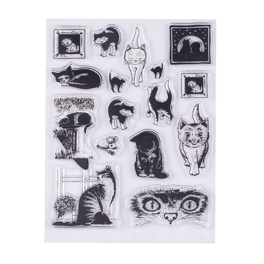 Silikonstempel-Set Katzen Cute Kitties 14x17cm