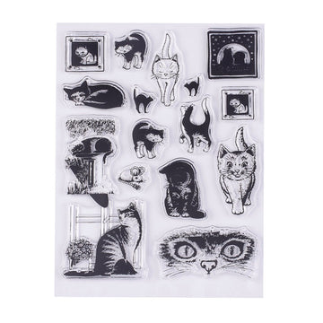 Silikonstempel-Set Katzen Cute Kitties 14x17cm