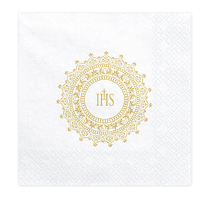Serviette Erstkommunion -IHS 33x33cm 20 Servietten