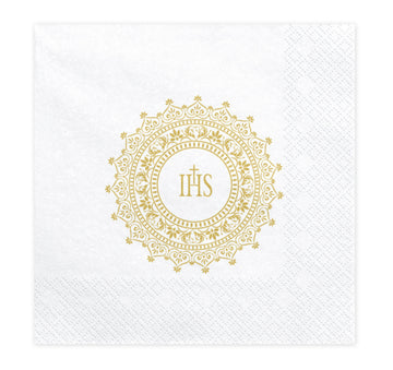 Serviette Erstkommunion -IHS 33x33cm 20 Servietten