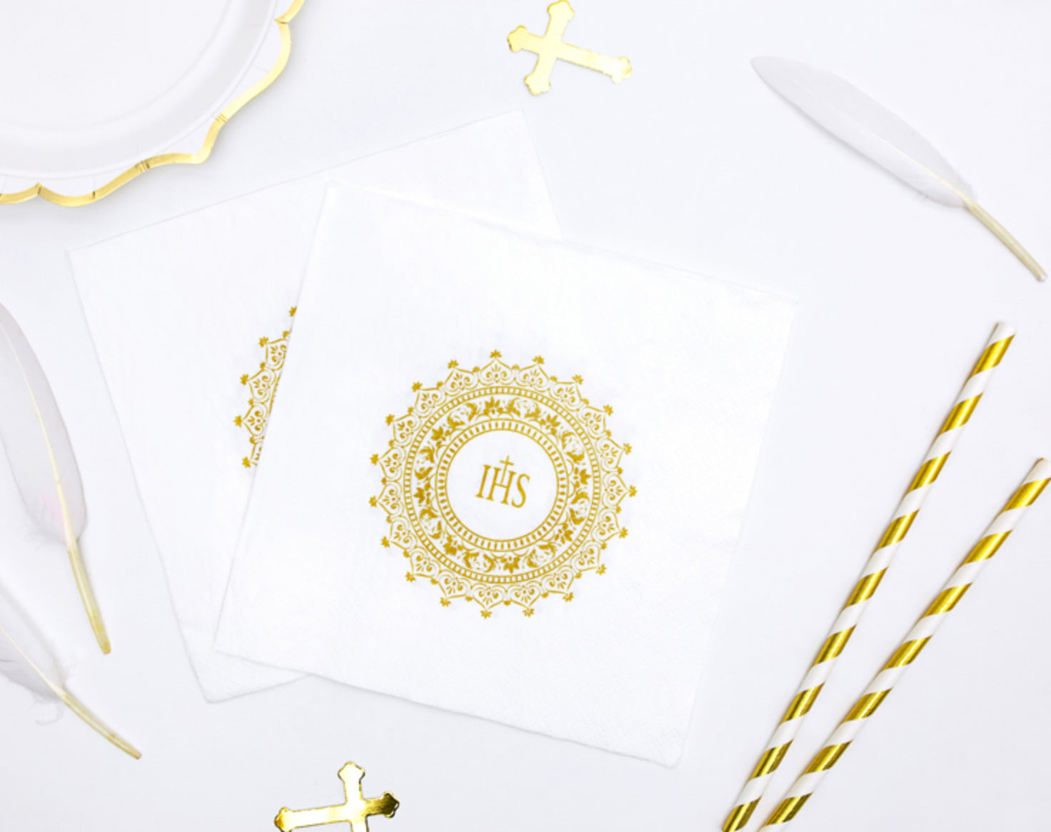 Serviette Erstkommunion -IHS 33x33cm 20 Servietten