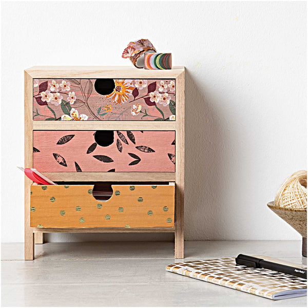 Decoupage Papier Punkte senfgelb 300x420mm 1 Bogen