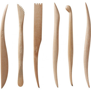 Tonwerkzeugset 6-teilig Holz