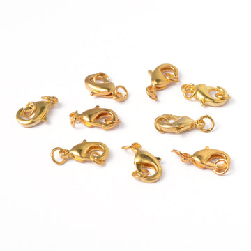 Karabiner 15mm mit Ringerl gold nickelfrei 20 Stk./Pkg