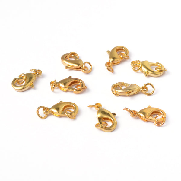 Karabiner 15mm mit Ringerl gold nickelfrei 20 Stk./Pkg