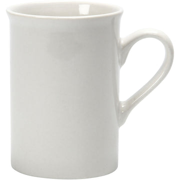 Tasse Becher weiß Keramik h:10cm D:6,9-7,4cm 1 Stück
