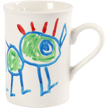 Tasse Becher weiß Keramik h:10cm D:6,9-7,4cm 1 Stück