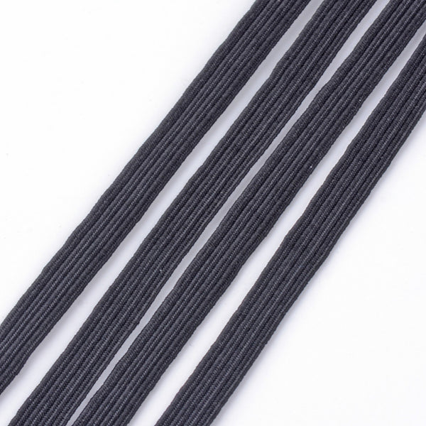 Gummiband schwarz 5mm 184m