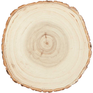 Holzscheibe natur mit Rinde 16-19cm