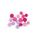 Soft Tüll Pompons Pink-Töne sortiert ø2,5cm+ø3cm 16 Stück / Box